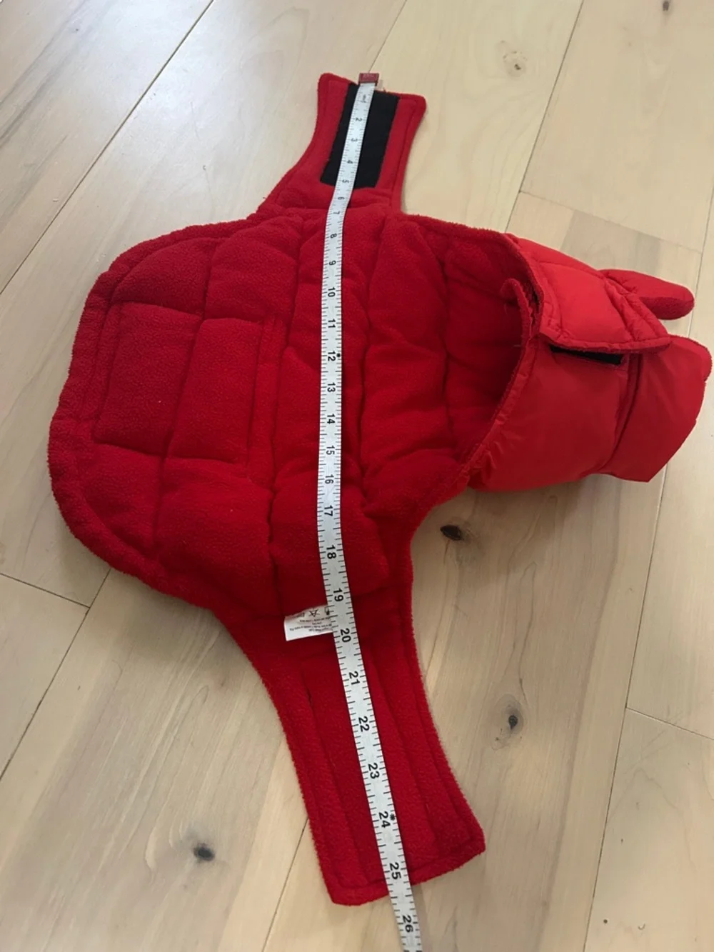 Fab Dog & Land’s End Red Puffer Blue Plaid Dog Vests Medium